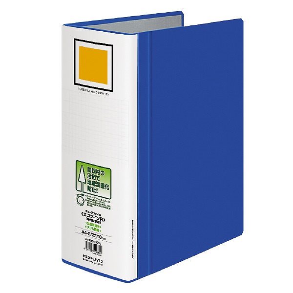 （まとめ買い）チューブファイル エコツインR 間伐材 A4縦100mm1000枚収容 青 フ-RTK6100NB [x3]