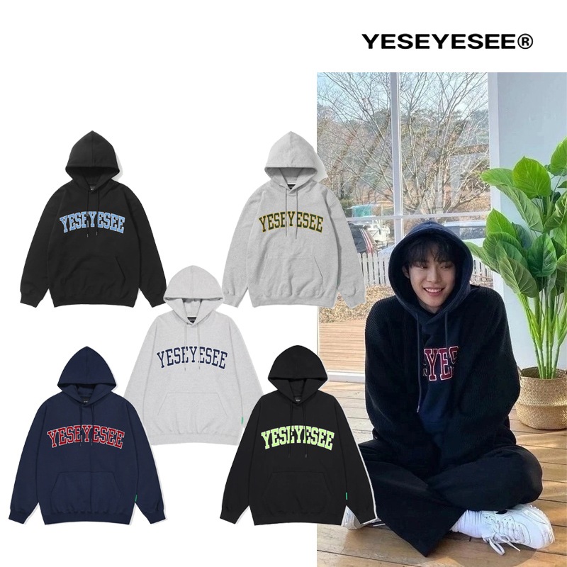 Arch Logo Hoodie Black Grey Navy NCT 着用 ゆったりオーバーで体型カバー 裏起毛であたたかい デイリー通学通勤に使いやすい 男女兼用 プレゼントにもおすすめ コーデ