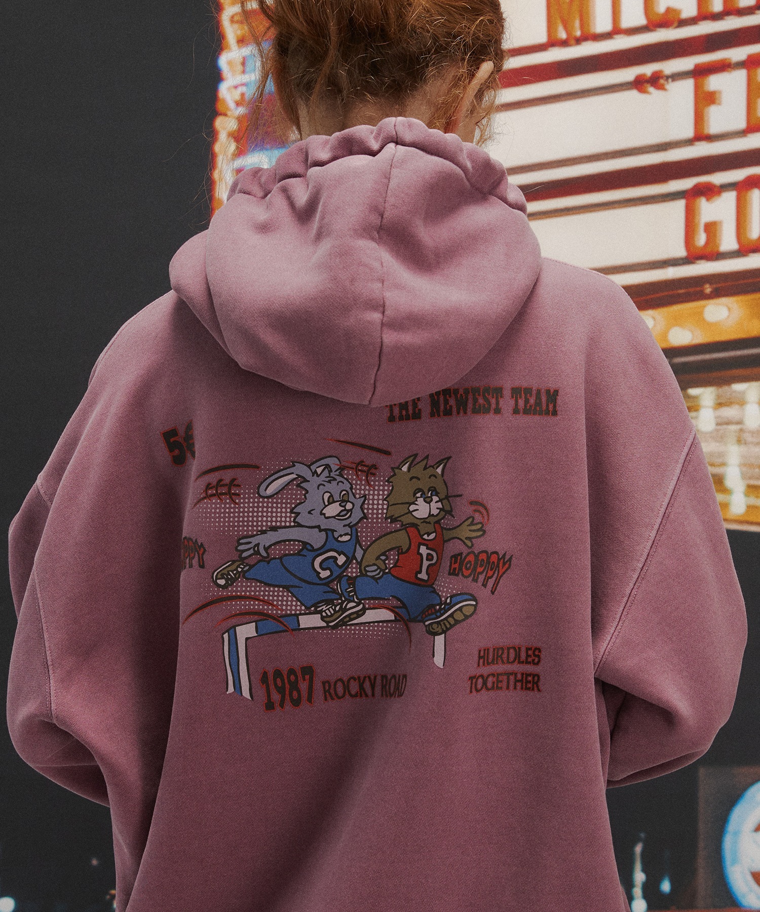【CPGN】HURDLES TEAM PIGMENT HOODIE DUSTPINK