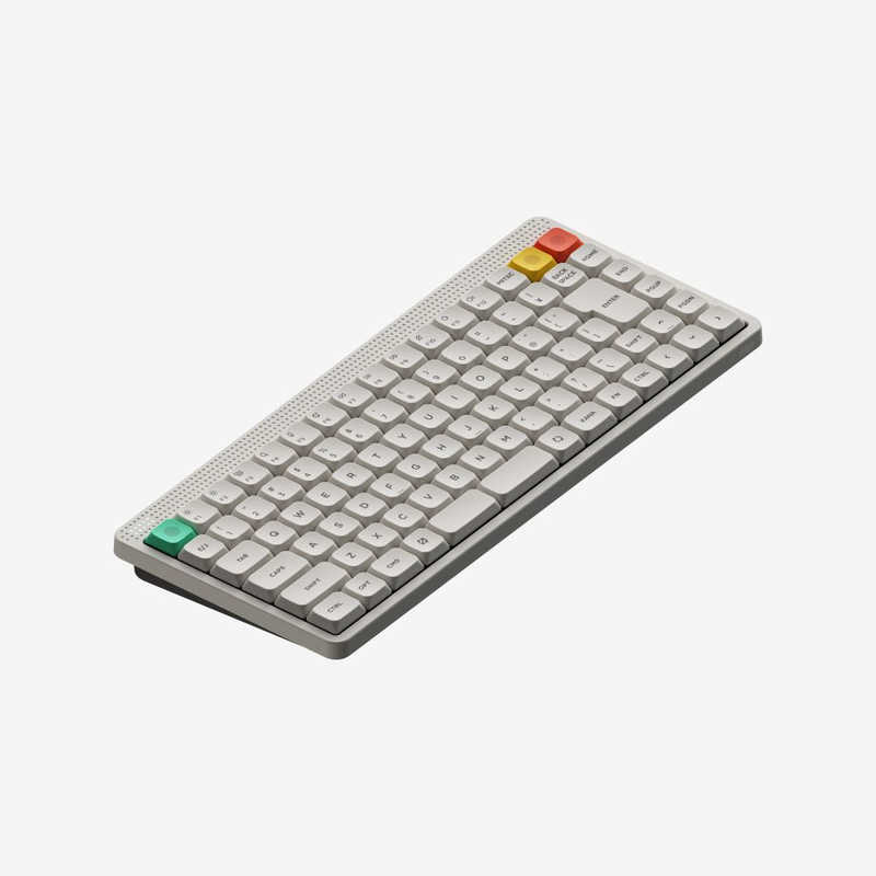 Node75 メカニカルキーボード・JIS・Brown nano軸(タクタイル) ［有線・ワイヤレス / Bluetooth・USB (Type-C)］ Lunar White　n75nwbj
