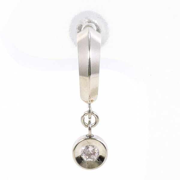 PT850 プラチナ ピアス(片耳) ダイヤ 総重量約0.4g ジュエリー 中古