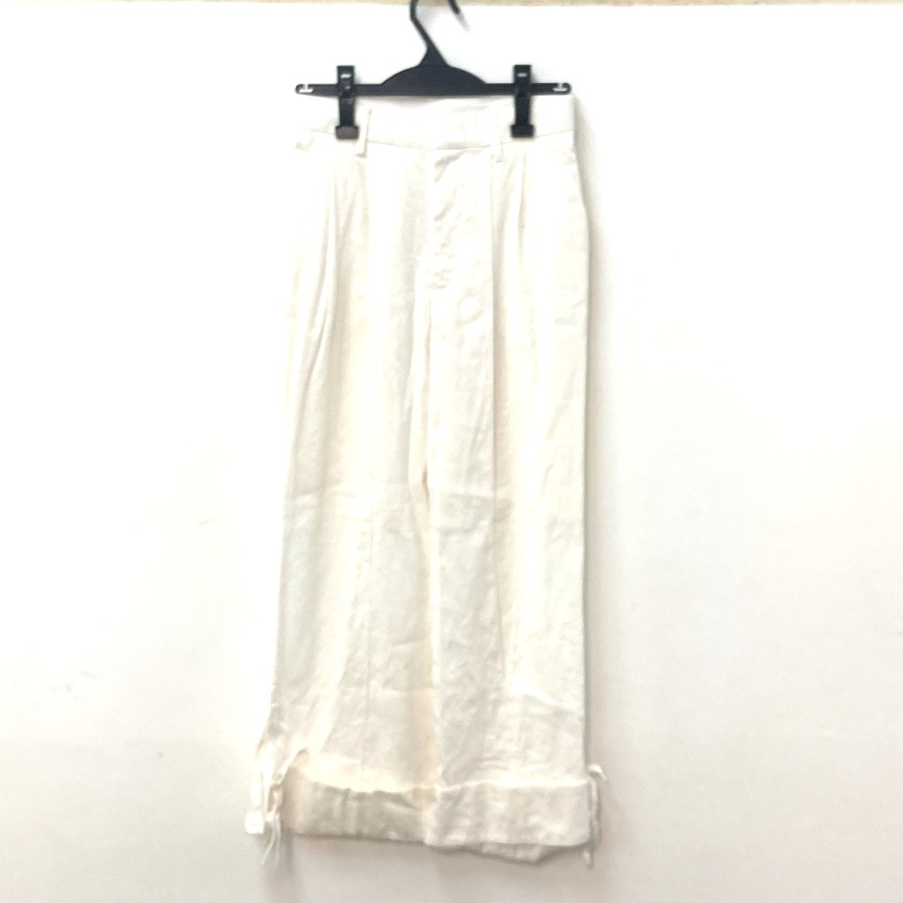 IRENE アイレネ パンツ 23S88002 ボトムス ストレートパンツ ズボン アパレル 裾リボン リネン ホワイト