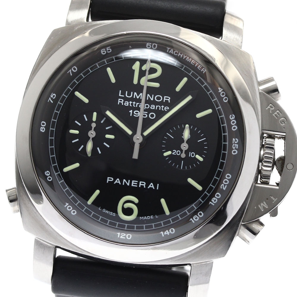 パネライ PANERAI PAM00213 ルミノール 1950 ラトラパンテ クロノグラフ 自動巻き メンズ 箱・保証書付き_901941【中古】