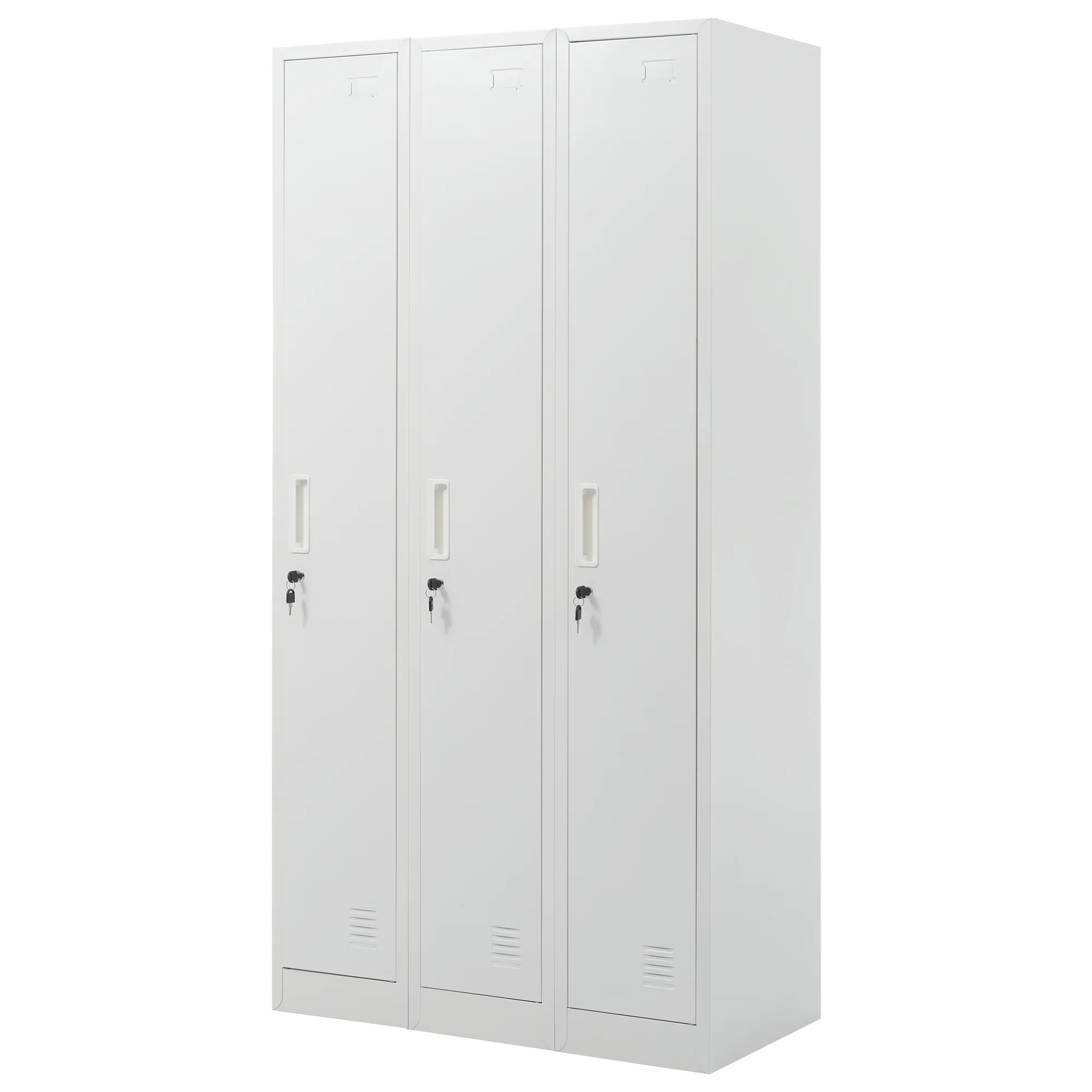 1164ロッカー スチール製 鍵付き 3人用 収納 オフィス 事務所 会社 店舗 病院 学校 更衣室 業務用 3列 ホワイト 26,818円