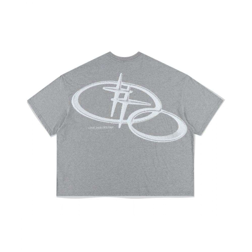 ロマンティッククラウンワイドフィットシャイニングロゴTシャツ_グレー 5,302円