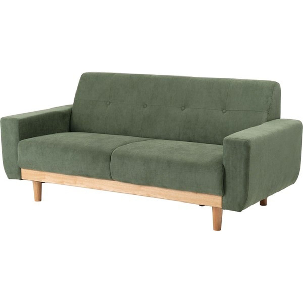 ソファ 木フレーム 天然木 ラバーウッド Sバネ ポリエステル