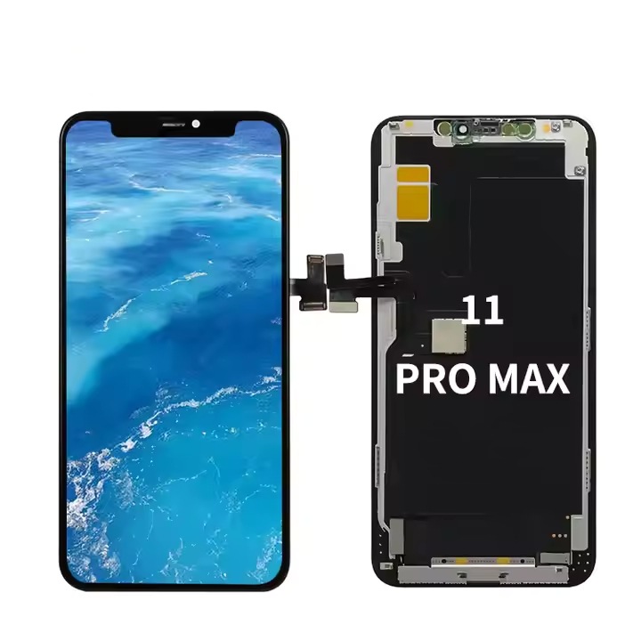IPhone 11 Pro Max LCD ディスプレイ, タッチスクリーン交換部品, 修理用パーツ, 黒