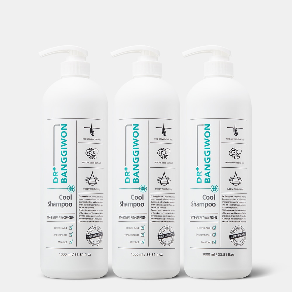 ドクターバンギウォンクールシャンプー1Lx3 /クーリングメントール頭皮ニキビ頭皮鎮静