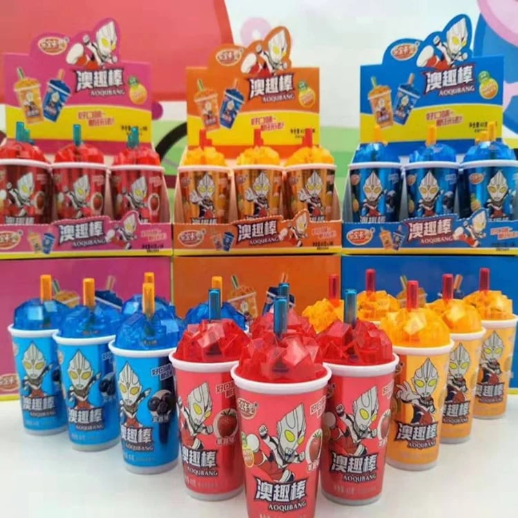 Lebao 漫画 オーストラリアの楽しいスティック 子供用スナック キャンディー 良い味 新しい遊び ストロベリー ブルーベリー オレンジ 個/8 箱/9 個駄菓子