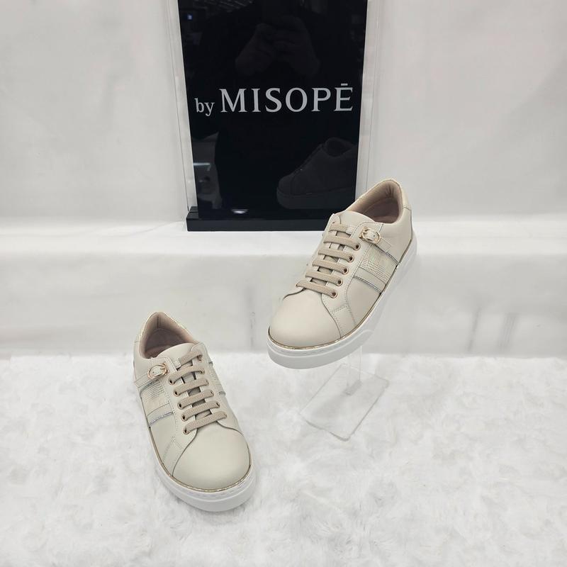 By 女性チェックポイントスニーカー 112HT330SH001 IVORY 1 JJ