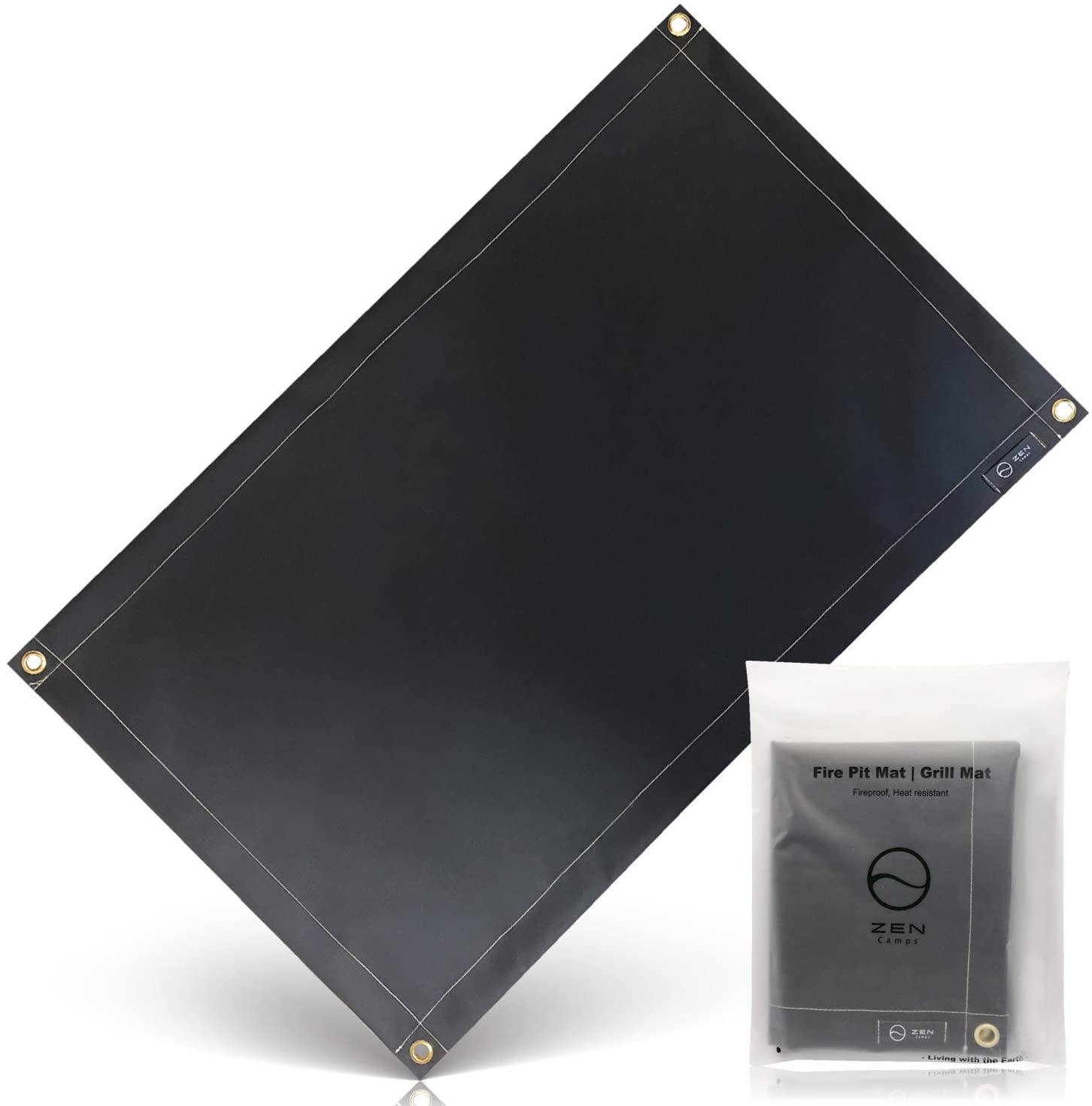 【本日限定価格】 ZEN 日本ブランド 芝生保護 キャンプ シート 耐熱 耐火 黒 ブラック シリコ