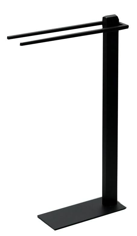 サンニード タオルスタンド スリムタオル ハンガー 高さ70 ブラック スチール アイアン おしゃれ 頑丈 自立式 TS-69C-BK