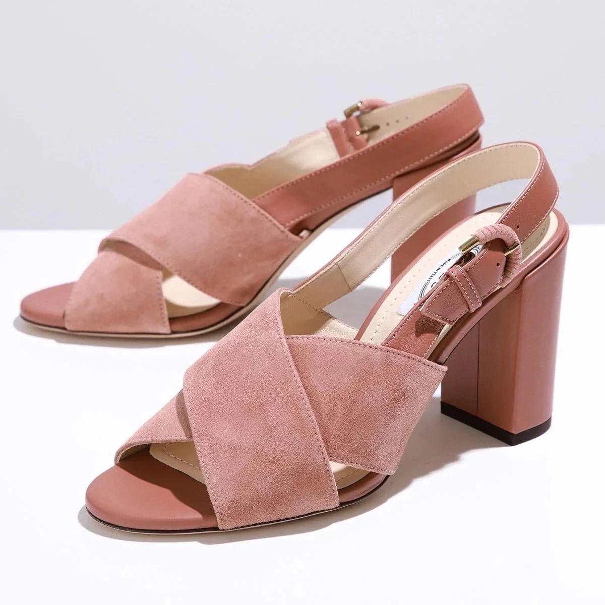 TODS トッズ サンダル XXW43B0AV20KPN レディース スウェード レザー クロス ストラップ チャンキーヒール シューズ 靴 M026