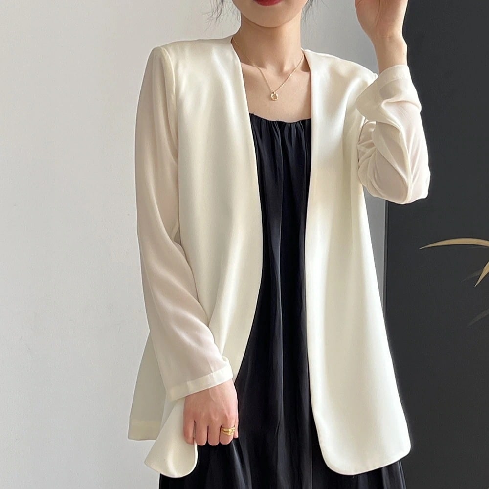 春アウター 高級感 スーツアウター レディース 2024春夏 新作 垂れ感 ゆったり スーツ 日常通勤 カーディガン