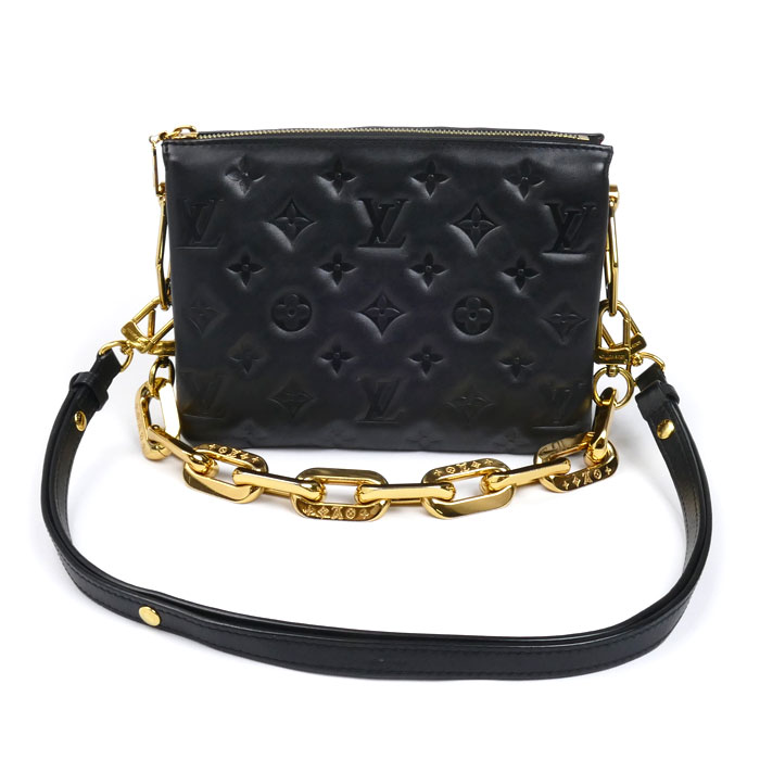 LOUIS VUITTON ルイ・ヴィトン クッサンBB 2Wayショルダーバッグ ブラック M21259 ICチップ レディース 中古