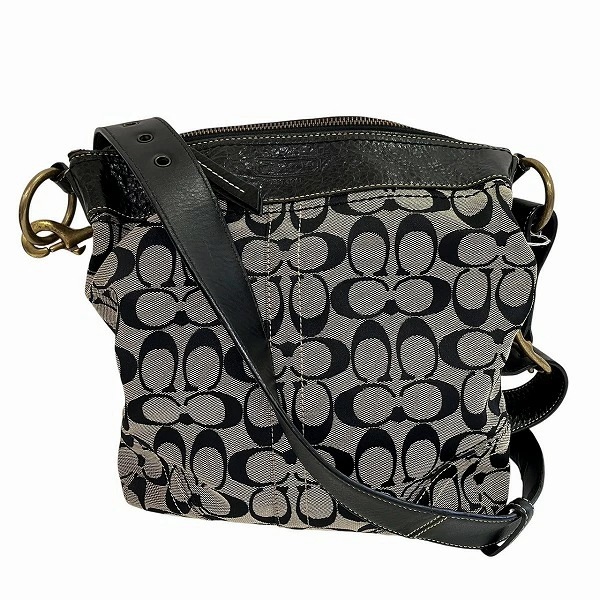 コーチ シグネチャー 10403 ブラック バッグ ショルダーバッグ 【中古】