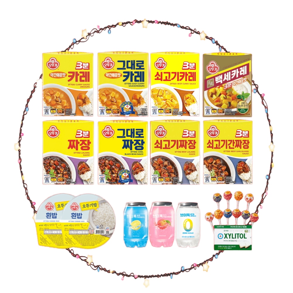 3分カレーとジャージャー麺 8種混合 24p ギフトセット ごはん Vトーク 炭酸飲料 3種 デザート(チュッパチャップス キシリトールガム)も用意したよ ホワイトデープレゼント