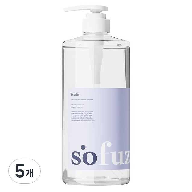 ソパーズ ビオチン脂性ケアシャンプーアクアの香り, 5個, 1000ml
