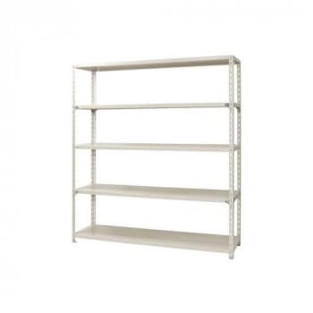 スチールラック NC1800-21-5段 間口1800×奥行450×高さ2100mm ホワイト