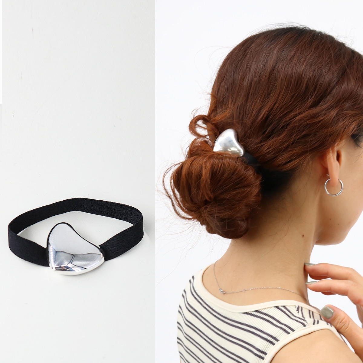 ヘアタイ A624 LRG ヘアゴム ヘアアクセサリー バングル シルバー925 プレゼント ギフト