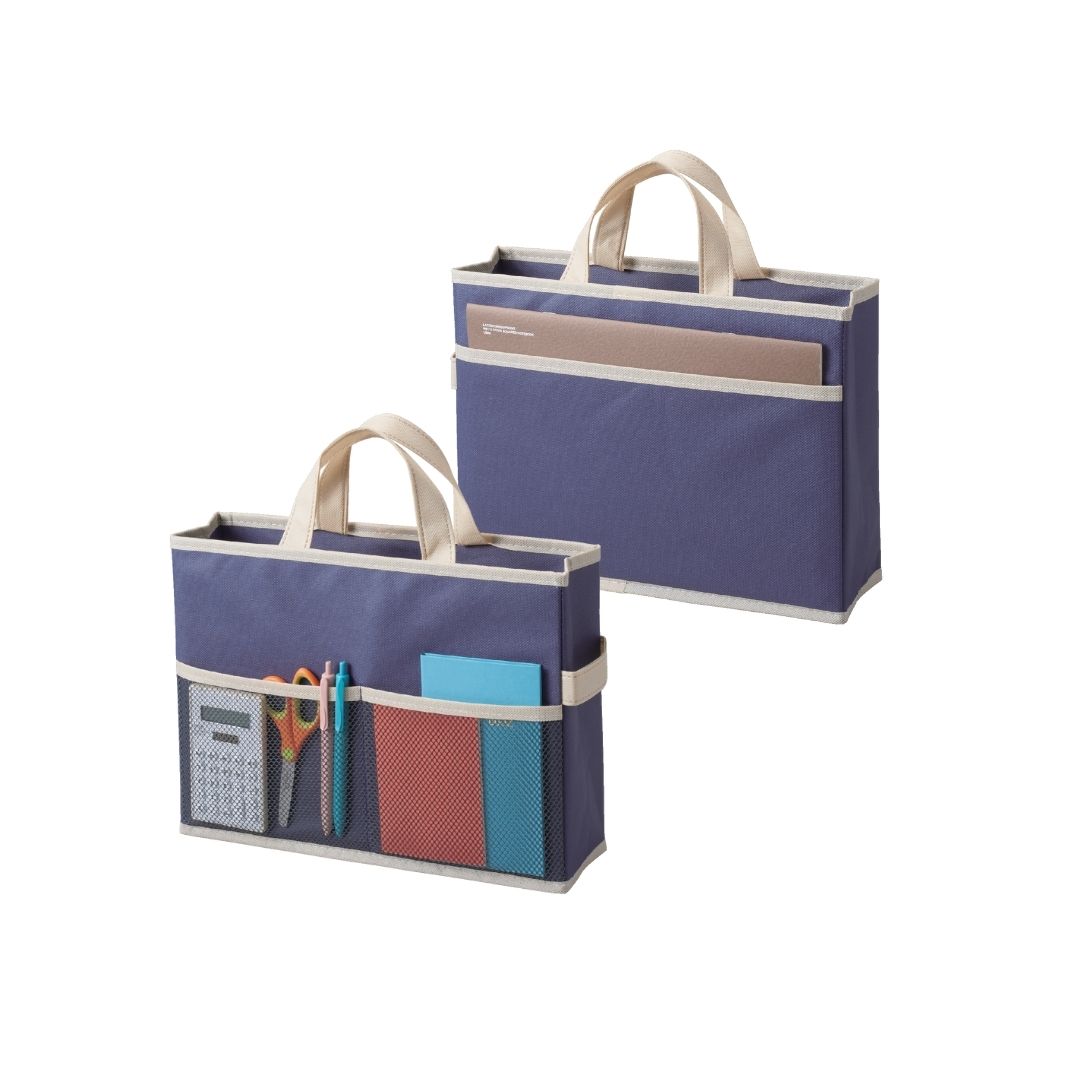 【12個セット】持ち運びできる　収納ボックスバッグ 収納ボックス 収納用品 バッグ型収納 持ち運びボックス 整理整頓 子供部屋 整理グッズ 取っ手付き リビング収納