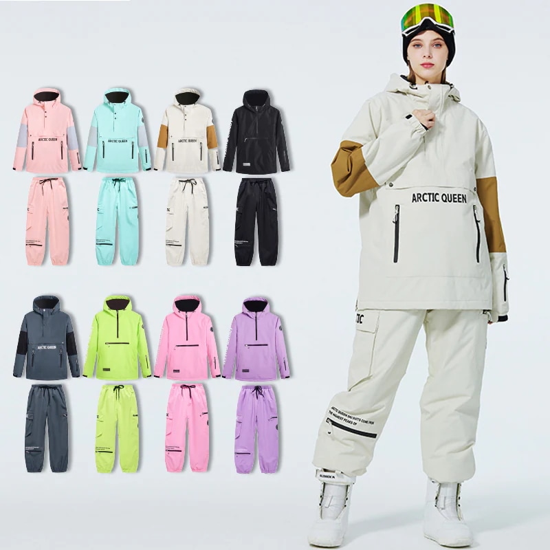 スノーボードウェアスノボウェア上下セットセットアップスキーウェアレディースメンズロングパンツズボンジャケットプルオーバーパーカーアウタートップス男女兼用スノーボード