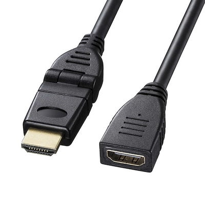 他サイト： サンワサプライ　ハイスピードHDMI延長ケーブル(3Dコネクタ)　KMHD203DEN10Nの商品画像