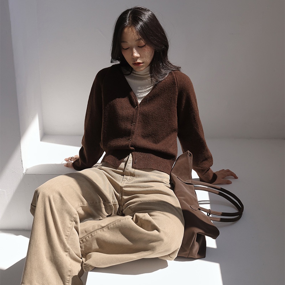 メリンヌVネックボタンルーズニットカーディガン