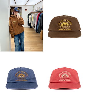 HELLO■HS Arch Logo 5Panel Cap_Navy■送料込 Hello Sunrise HS アーチ ロゴ 5パネル キャップ (Hello Sunrise