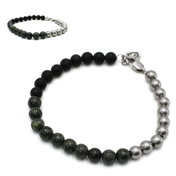 ブレスレット AXG0141040 シルバー ブラック グリーン アクセサリー メンズ