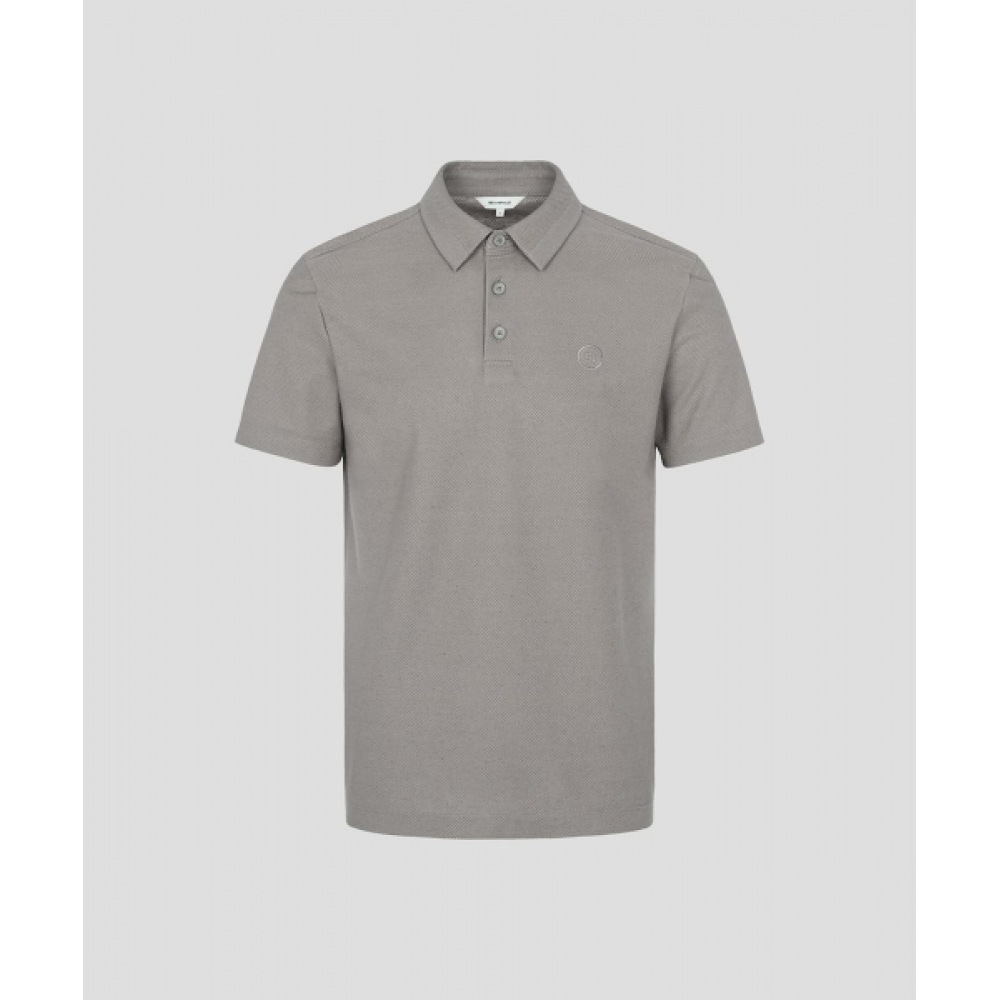 BEANPOLE GOLF メンズピケ半袖襟付き T シャツベージュ