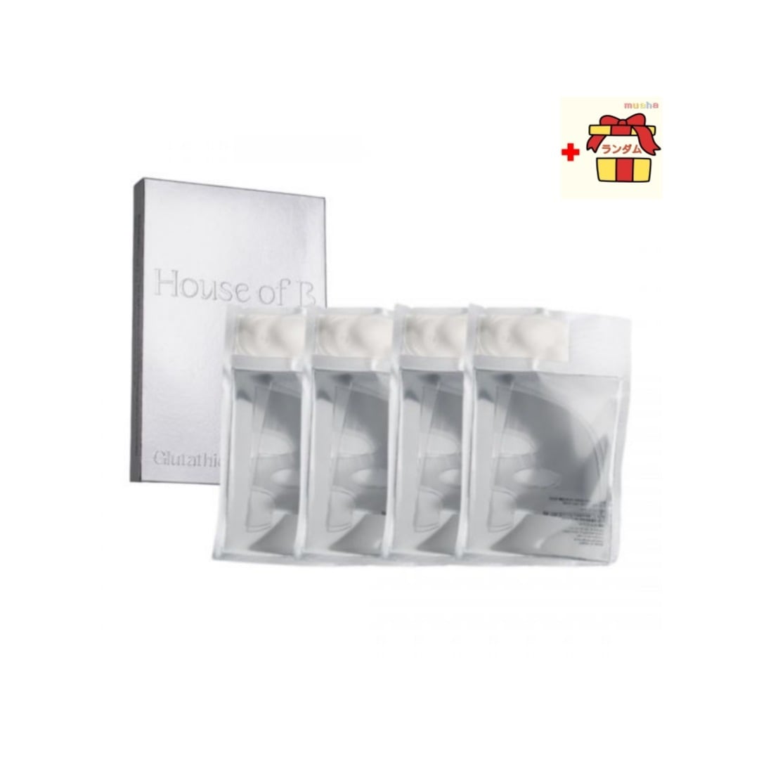 [ツヤ肌]発売200日の奇跡30万枚完売！ハウス オブ ビー グルタチオン フェイス フィルム 4枚(99%高純度グルタチオン配合)