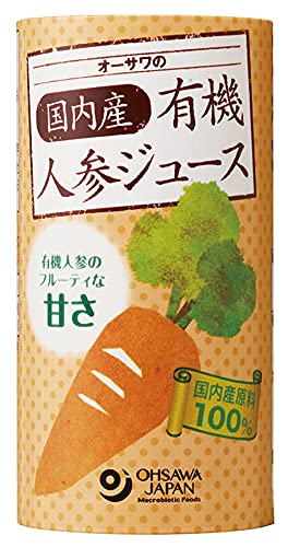 オーサワの国内産有機人参ジュース18本