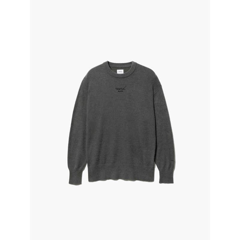TENTIAL　BAKUNEソフトニットロングスリーブクルーネックダークグレー(2XS-XS)　25FSBA046U00290079N
