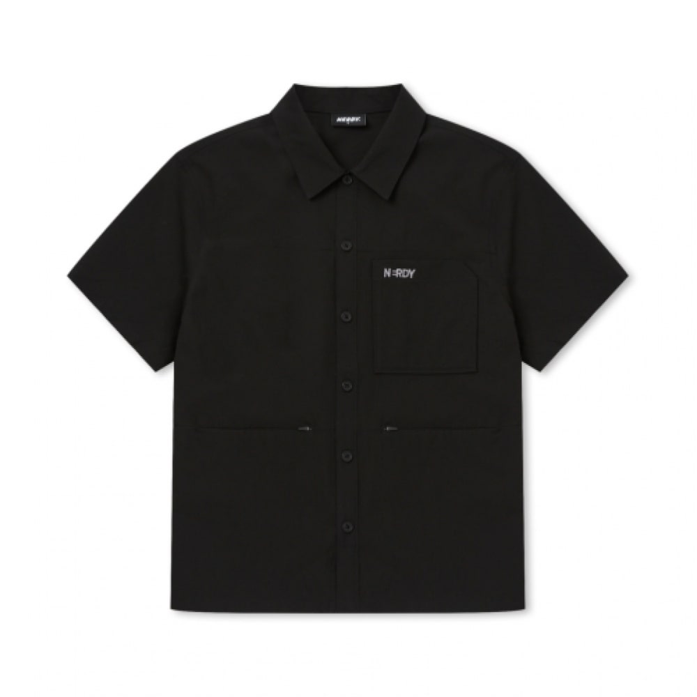 NERDY シーサッカーショートスリーブシャツブラック