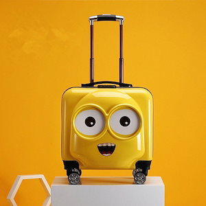 アニメ児童スーツケース黄鴨スーツケース熊小黄人暗号箱18インチ20インチケース