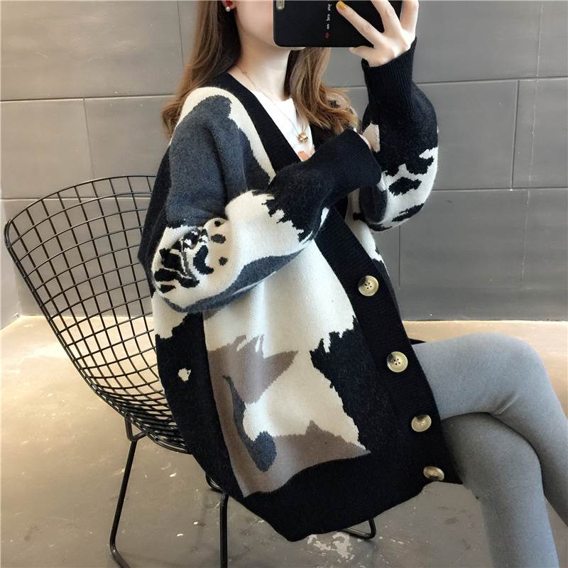 レディース トップス カーディガン 長袖 ドロップショルダー Vネック 前開き ニット かわいい 大人可愛い カジュアル おしゃれ レトロ こなれ感 ラフ マニッシュ ルーズ 個性的 モダン 主役級