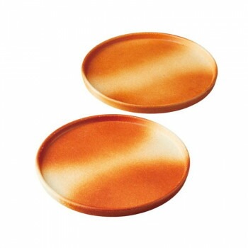 信楽焼 23cm切立プレートペア（スカーレット） DB-9skp 5310-165