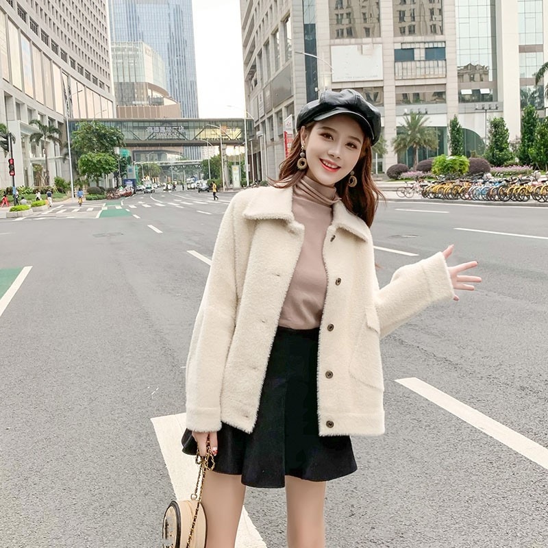 コート レディース ファーコート ショート丈 ブルゾン フェイクファー ゆったり 長袖 ジャケット