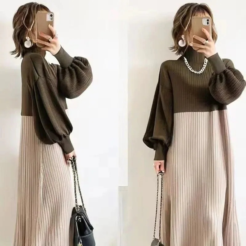 ワンピースドレス長袖ロングマキシ丈ワンピゆったり シャツワンピース ワンピース秋冬 ロングワンピース 急速出荷】日系 大きめサイズ 着痩せ 【超人気好評 新商品 ワンピース 長袖 韓国ファッシ 7,823円