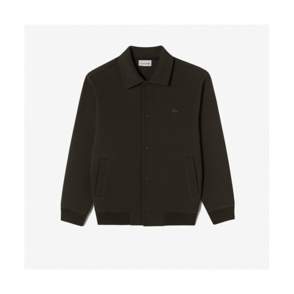 LACOSTE メンズカラースウェットジャンパー [ダークブラウン]