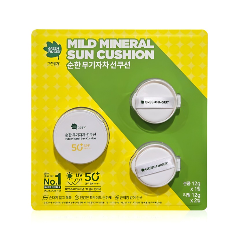 【韓国コストコ純正品/並行輸入品】 フレッシュマイルド サンクッション 12g（本体）＋12g（リフィル）×2個セットSPF50+ PA++++・敏感肌対応・韓国子供用日焼け止め