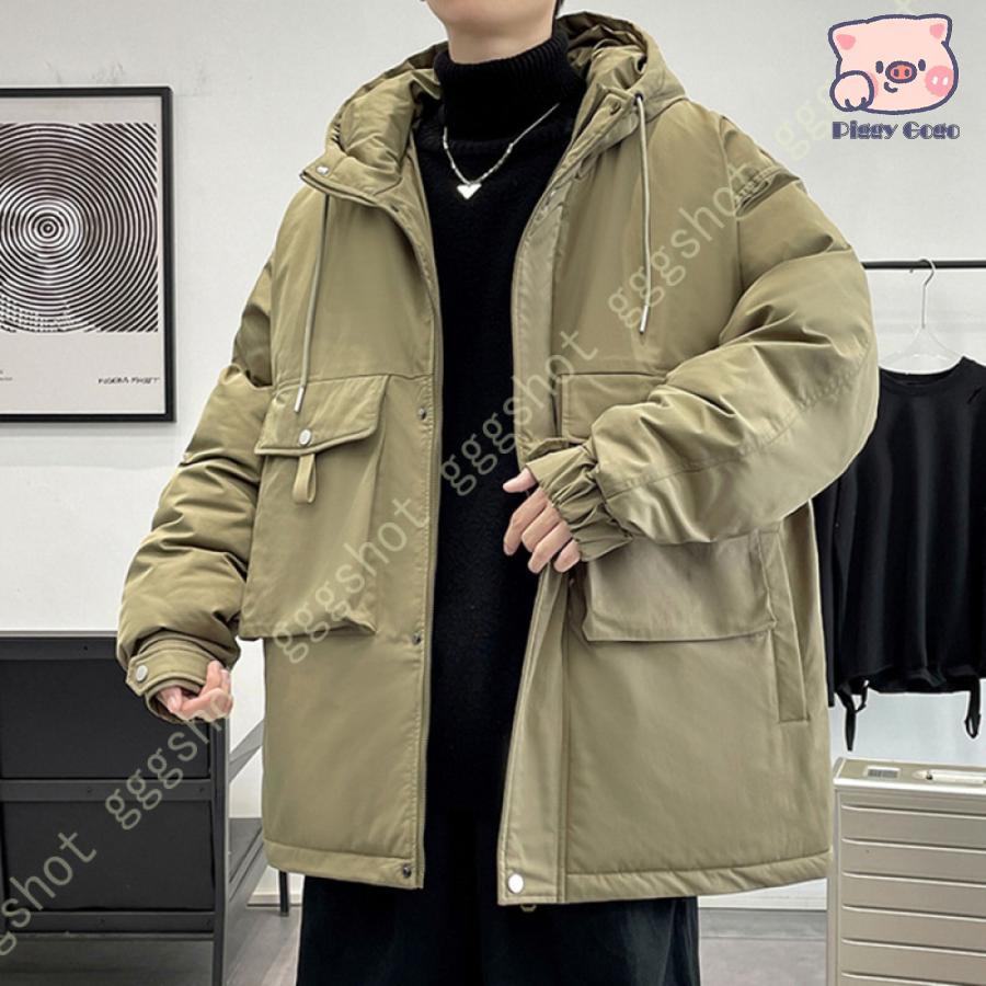 冬の新作メンズ 冬服 ジャケット メンズ コート 綿の服 暖かい 厚手 防寒 防風 軽量 コート おしゃれ カジュアル フード付きメンズ 大きいサイズ 秋冬服 かっこいい