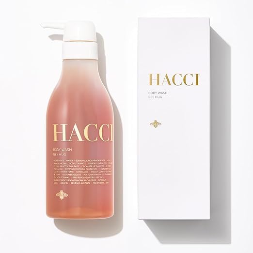 HACCI(ハッチ) ボディウォッシュ BEE HUG 385mL (ベストコスメ 保湿 乾燥肌 はちみつ8％配合) 手提げ袋付き