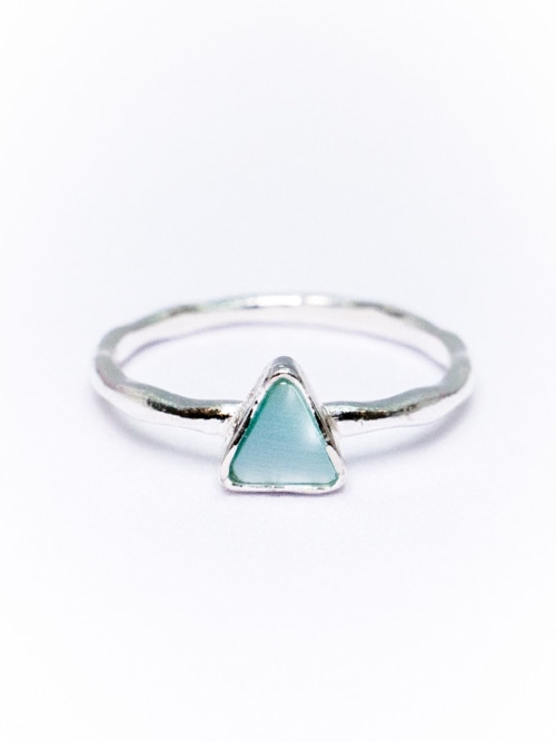 【HARANG】 HR 168R_Mint Cats Eye Ring(Triangle) 正規品