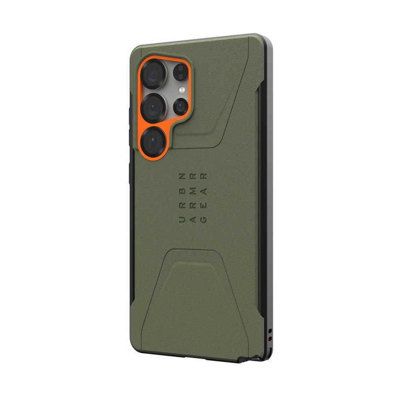 UAG　Galaxy S25Ultra用 マグネット対応CIVILIAN オリーブ/オレンジ　UAG-GLXS25U-CMS-OL
