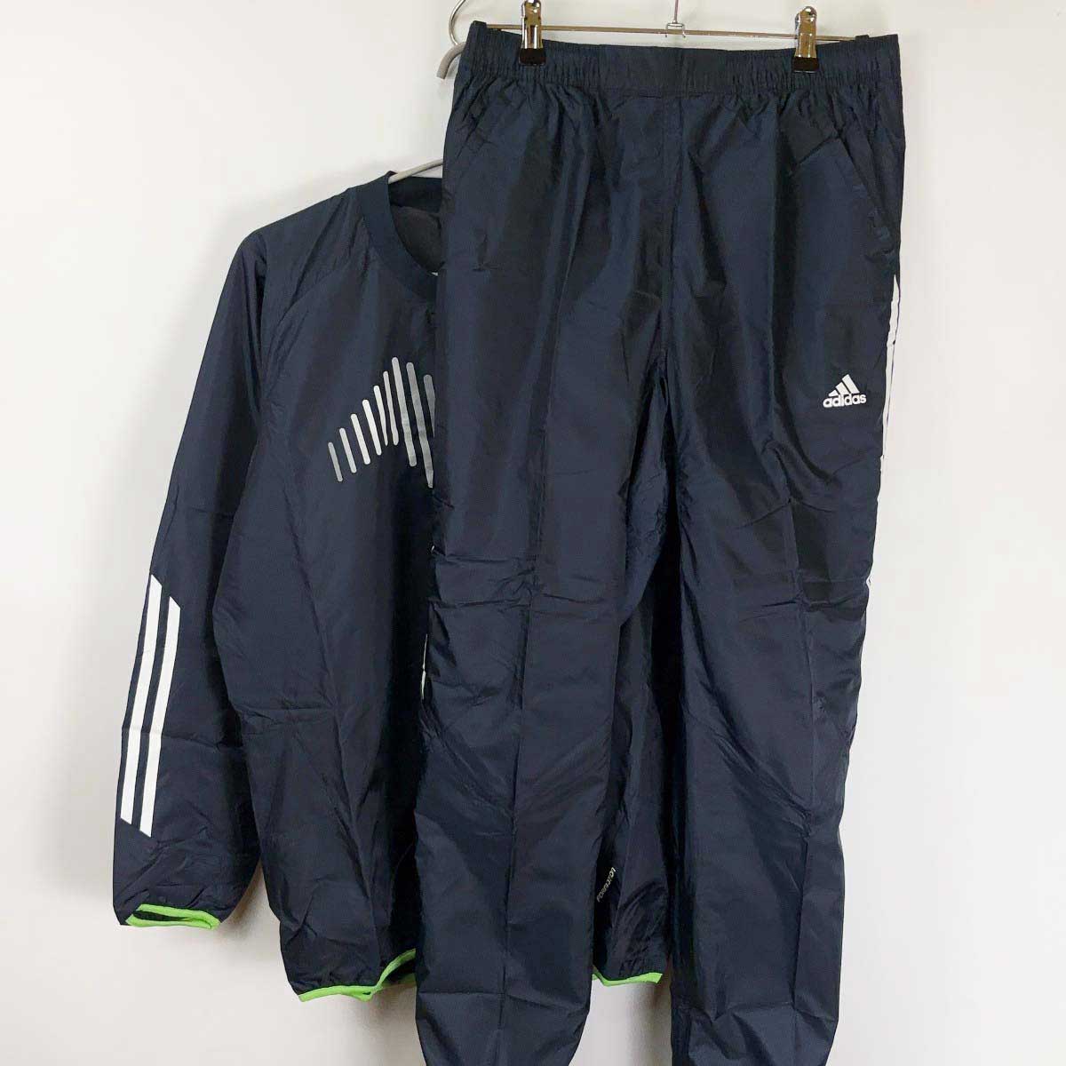 【中古・未使用品】[上下セット] アディダス トレーニングウインドトップパンツセット ピステ O TECONI テックオニキス ネイビー F44215 WD360 / F44212 WD359 メンズ