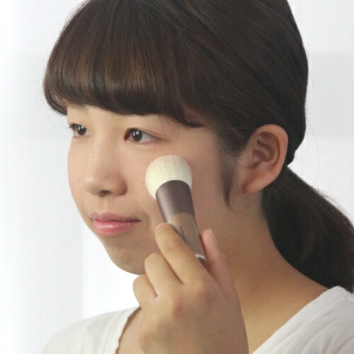 熊野筆 メイクブラシ ファンデーションブラシ 丸 BZ-1 ほうこ堂 メール便 【沖縄不可】