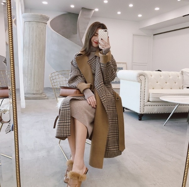 アウター コート ロングコート 長袖 デザイン ボタン ダブルブレスト オーバーサイズ 美ライン ポケット 裏地 スタイルアップ ロマンチック リラックス かわいい 大人可愛い きれいめ シンプル