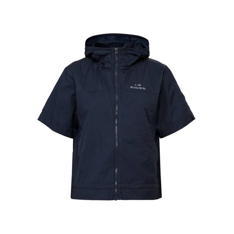 EIDER WIND DRY（ウィンドドライ） レディース半袖防風ジャケット_Carbon DWM25113Z6 365691